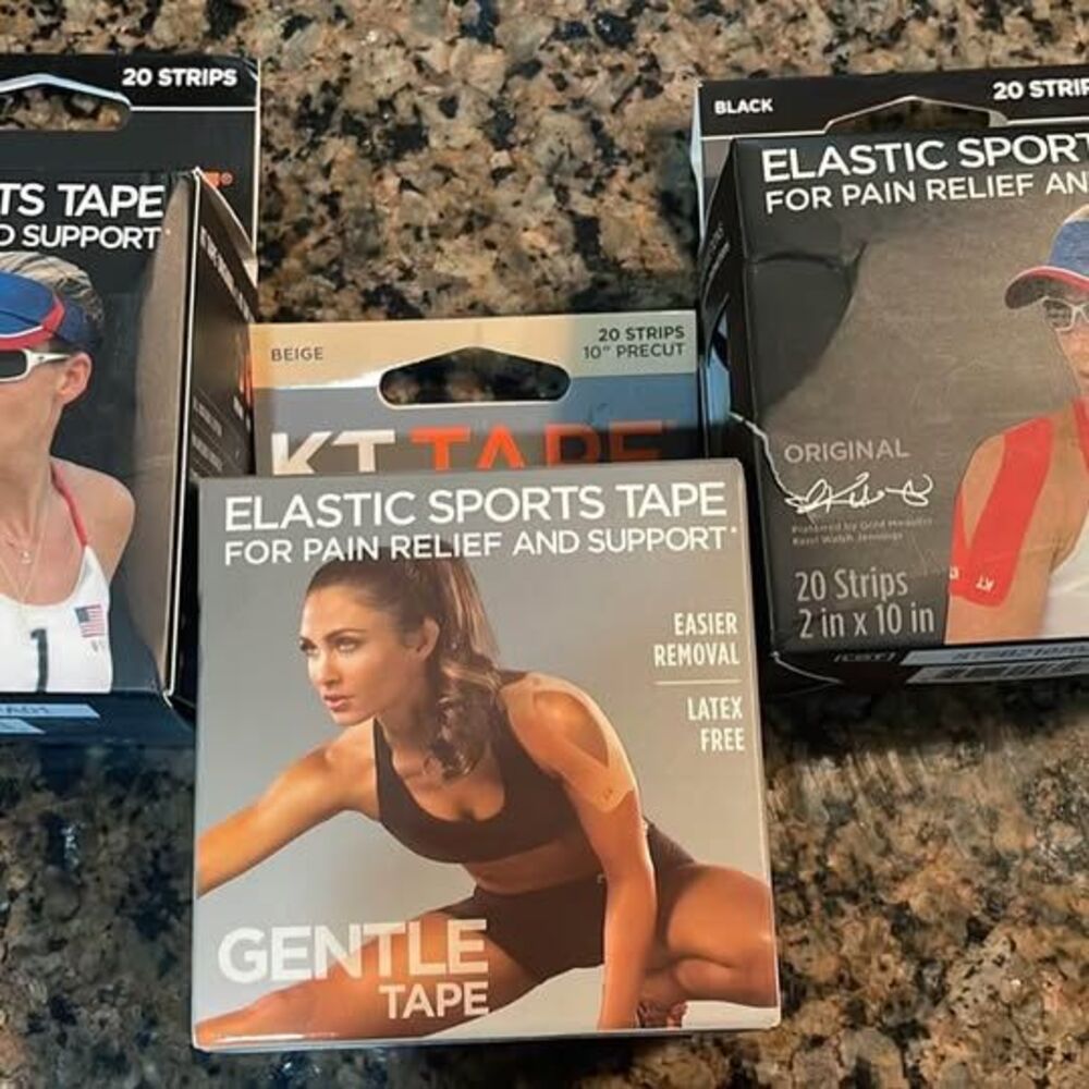 3 packs of KT Tape Elastic Sports Tape black and beige - All new in package